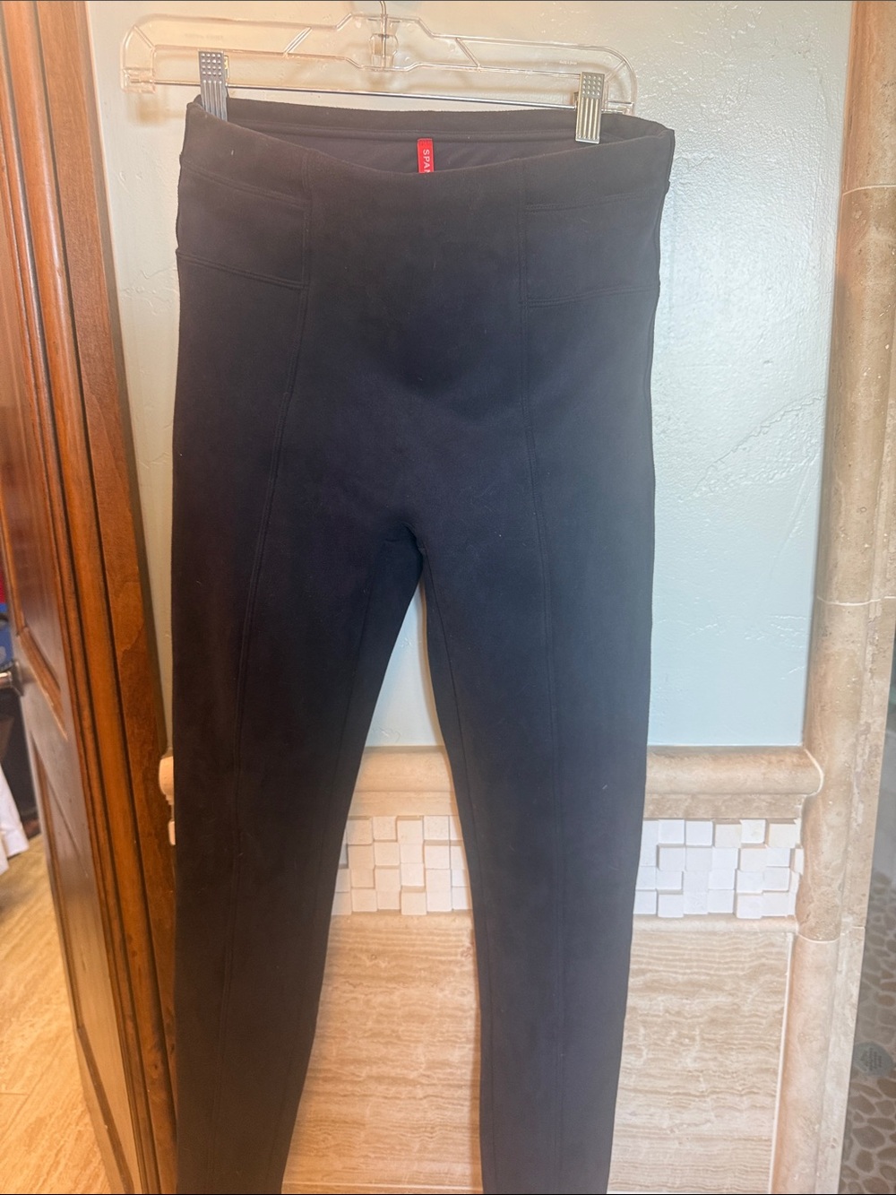 SPANX navy Leggings — High-Waist Stretch